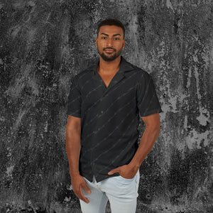 Jagged Short Sleeve Button Up